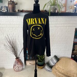 NIRVANA Black Crewneck Tee
